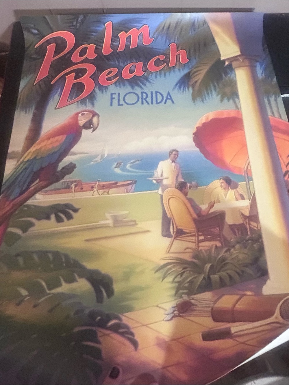 Palm Beach Florida Vintage-Style Tropical Poster